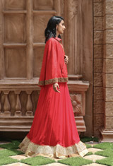 Red And Gold Cape AnarkaliIMG_0738 copy